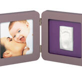 Baby Art Print Frame (Taupe & lime/plum)
