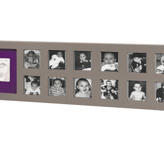 Baby Art First Year Print Frame (Taupe & Lime / Plum)